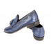 Мужские кожаные летние туфли Gucci синие