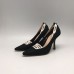 Женские туфли Christian Dior черные текстиль