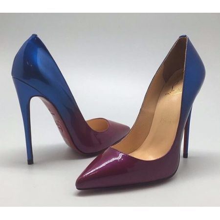 Женские цветные кожаные туфли Christian Louboutin Pigalle