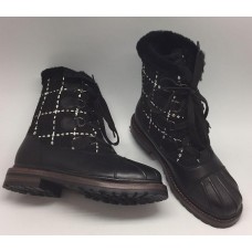 Зимние женские ботинки Chanel High Black