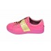 Женские кожаные кроссовки Valentino Garavani Rockstud розовые с золотом