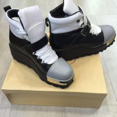 Женские ботинки Prada BlackWhite Gold Женские ботинки Prada BlackWhite Gold