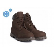 Зимние ботинки Timberland Classic Dark Brown Winter с мехом