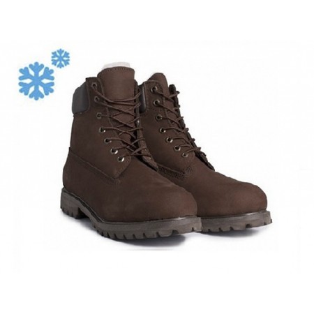 Зимние ботинки Timberland Classic Dark Brown Winter с мехом