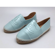 Женские брендовые кожаные эспадрильи Chanel Cruise Blue Женские брендовые кожаные эспадрильи Chanel Cruise Blue
