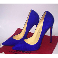Женские замшевые синие туфли Christian Louboutin Pigalle Blue Женские замшевые синие туфли Christian Louboutin Pigalle Blue