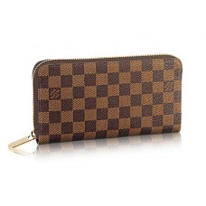 Брендовый кожаный кошелек Louis Vuitton Damier Broun