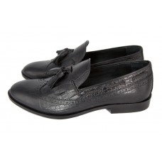 Мужские кожаные летние туфли Gucci черные Мужские кожаные летние туфли Gucci черные