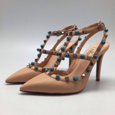 Женские бежевые летние туфли Valentino Garavani Rockstud Женские бежевые летние туфли Valentino Garavani Rockstud