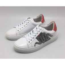 Женские кожаные летние кроссовки Gucci Ace белые со змеей Женские кожаные летние кроссовки Gucci Ace белые со змеей