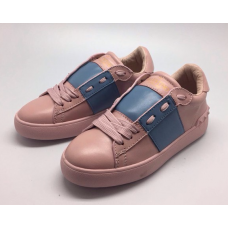Женские кожаные розовые кроссовки Valentino Garavani Rockstud Open розовые Женские кожаные розовые кроссовки Valentino Garavani Rockstud Open розовые