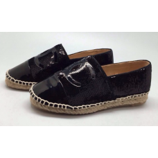 Женские брендовые черные эспадрильи Chanel Cruise Black Женские брендовые черные эспадрильи Chanel Cruise Black