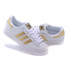 Кроссовки Adidas Superstar White/Gold