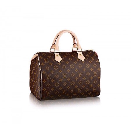 Женская кожаная сумка Louis Vuitton Speedy 35 Broun