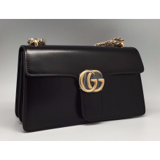 Женская сумка Gucci черная кожаная