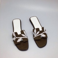 Женские шлепанцы Hermes Broun Женские шлепанцы Hermes Broun