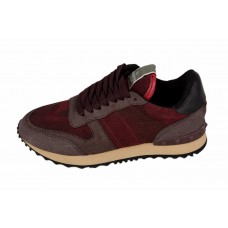 Женские кроссовки Valentino Garavani Rockstud бордовые Женские кроссовки Valentino Garavani Rockstud бордовые