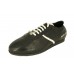 Мужские кожаные летние кроссовки Dolce&Gabbana черные с белой полосой